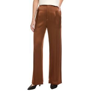 Lapointe Womens Organic Silk Relaxed Pant, Brown